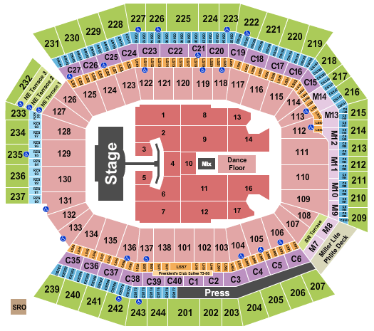 Lincoln Financial Field P!nk Seating Chart